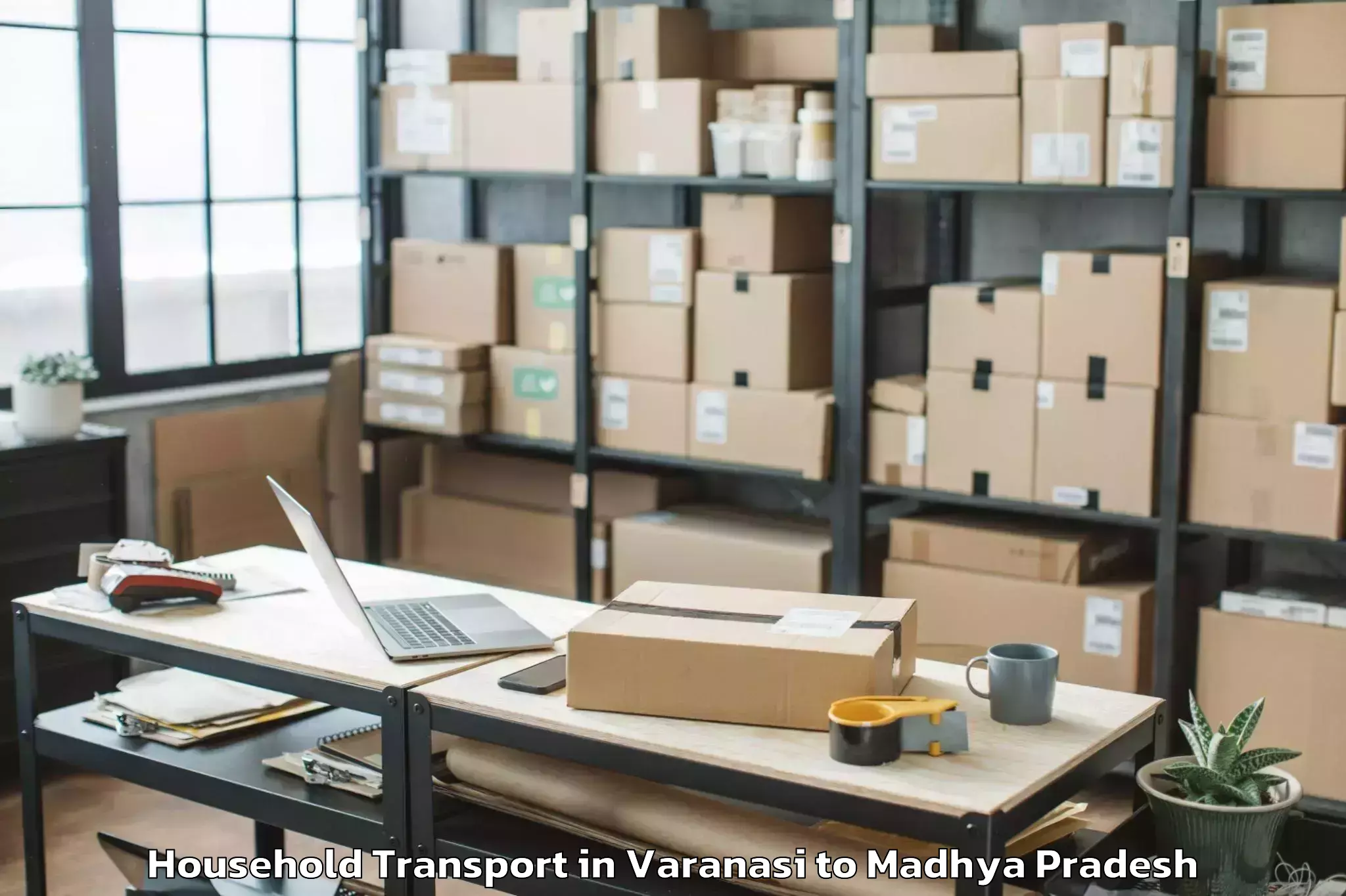 Professional Varanasi to Malhargarh Household Transport